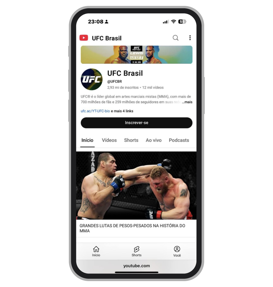 UFC Brasil no YouTube