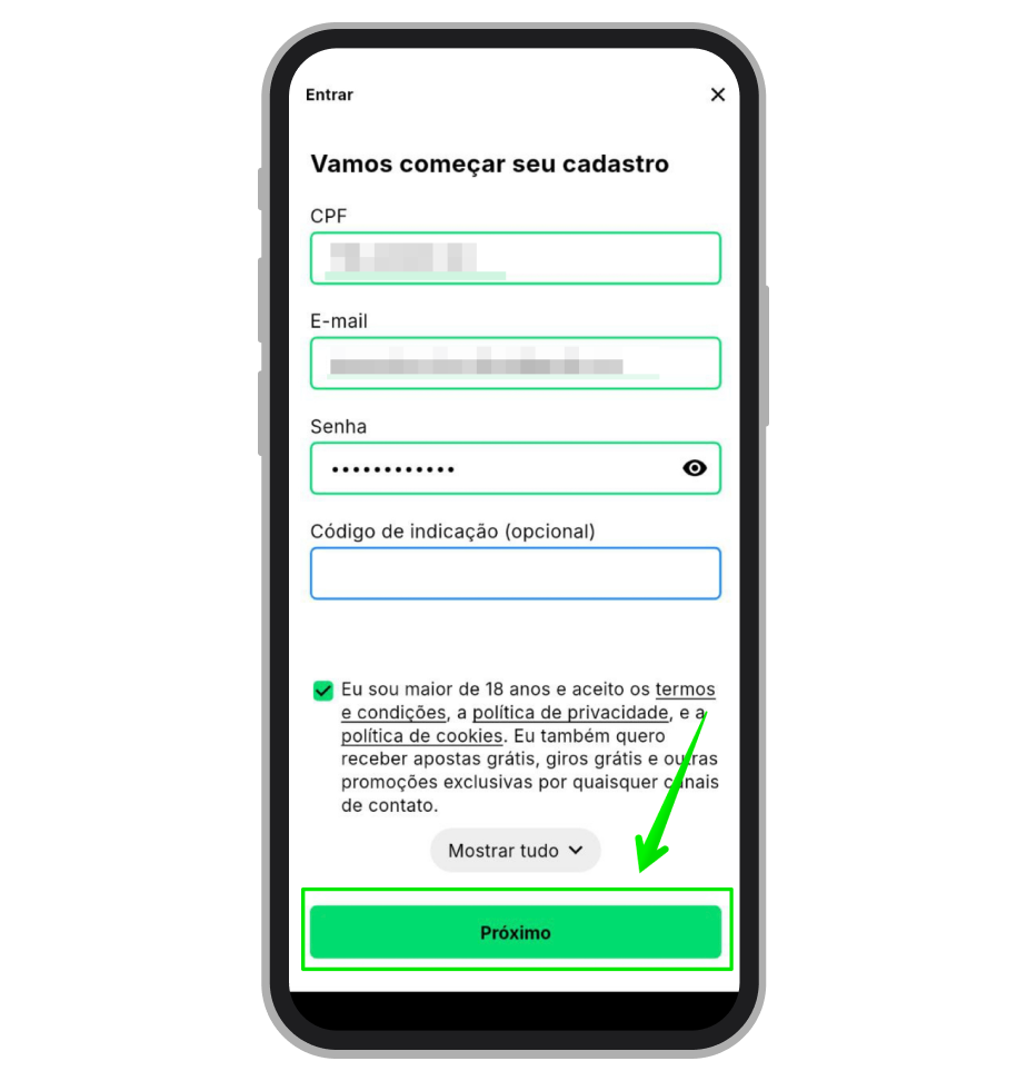Preencha o formulário