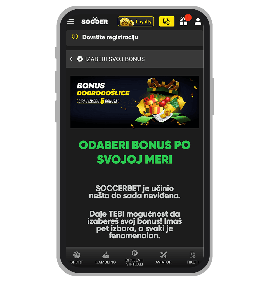 Soccerbet ponuda dobrodošlice