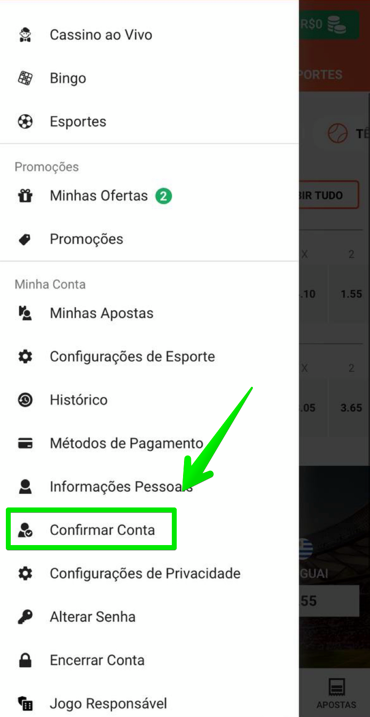 Aperte em “Confirmar conta”