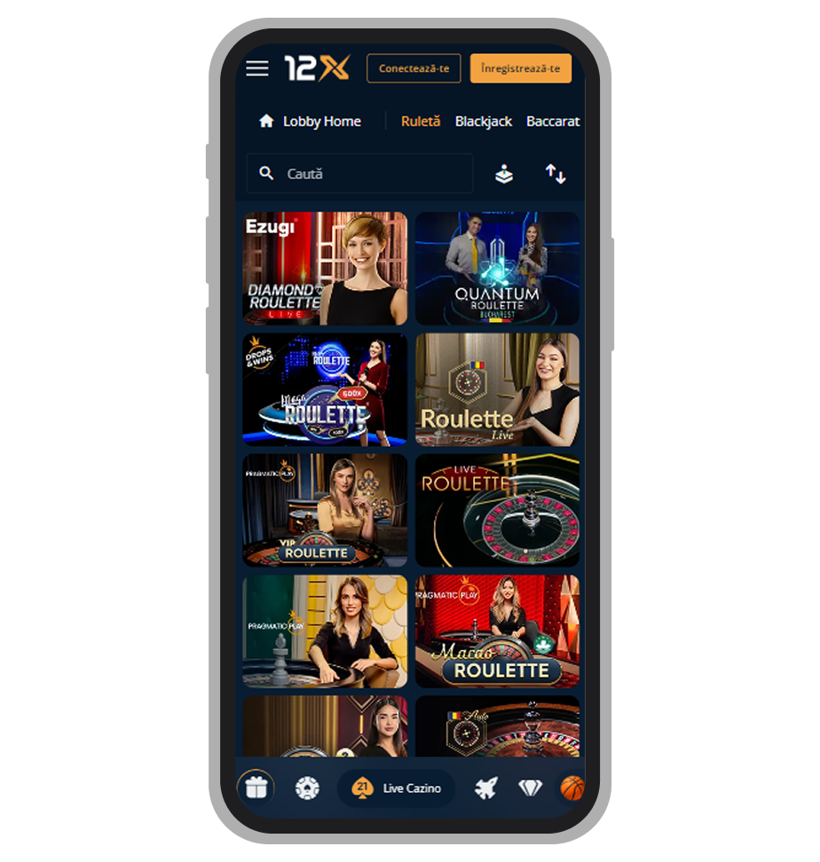 Ruletă live la 12xBet