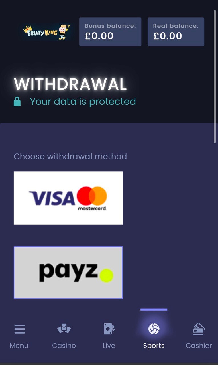 Withdrawal method