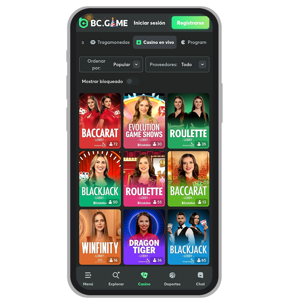 BC.Game Casino en vivo