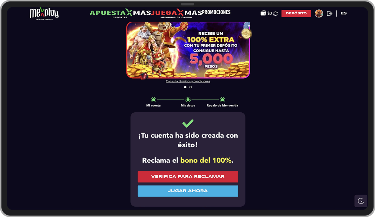 Botón “Verifica para reclamar”