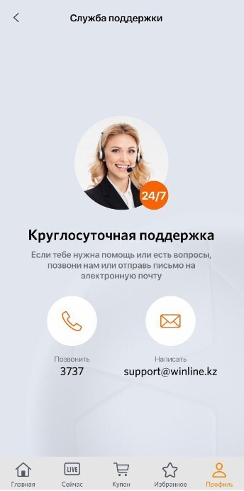 Раздел «Помощь» в профиле игрока