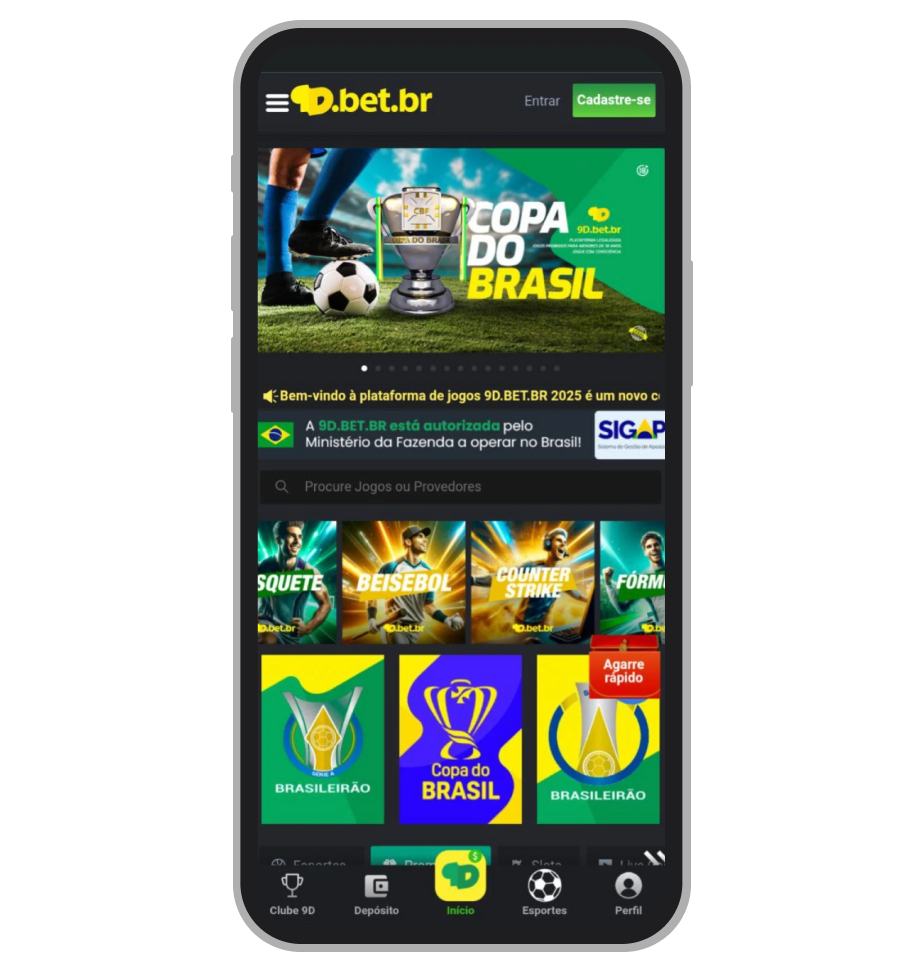 App 9D cassino para Android