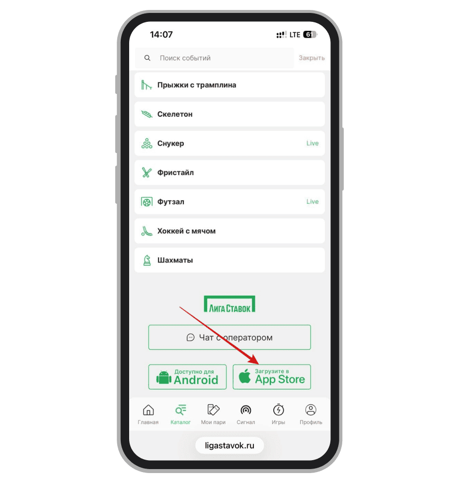 Ссылка на приложение для iOS