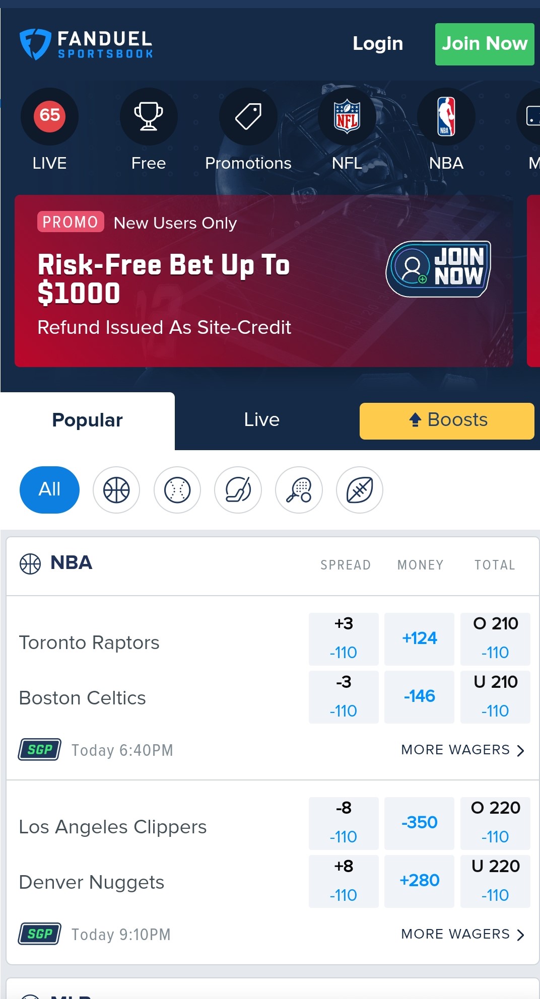 fanduel sportsbook betting