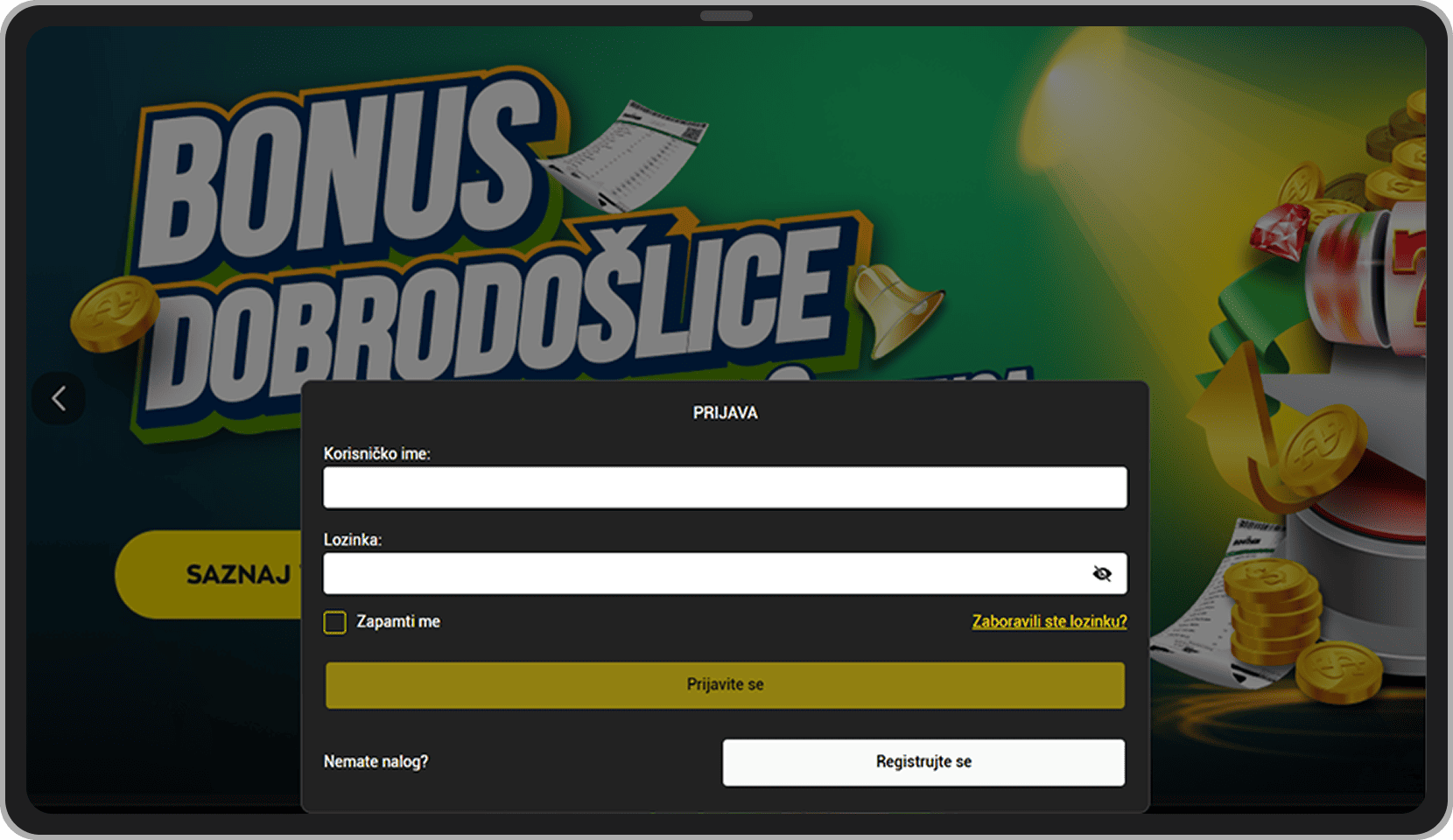 Prijava na SoccerBet sajt