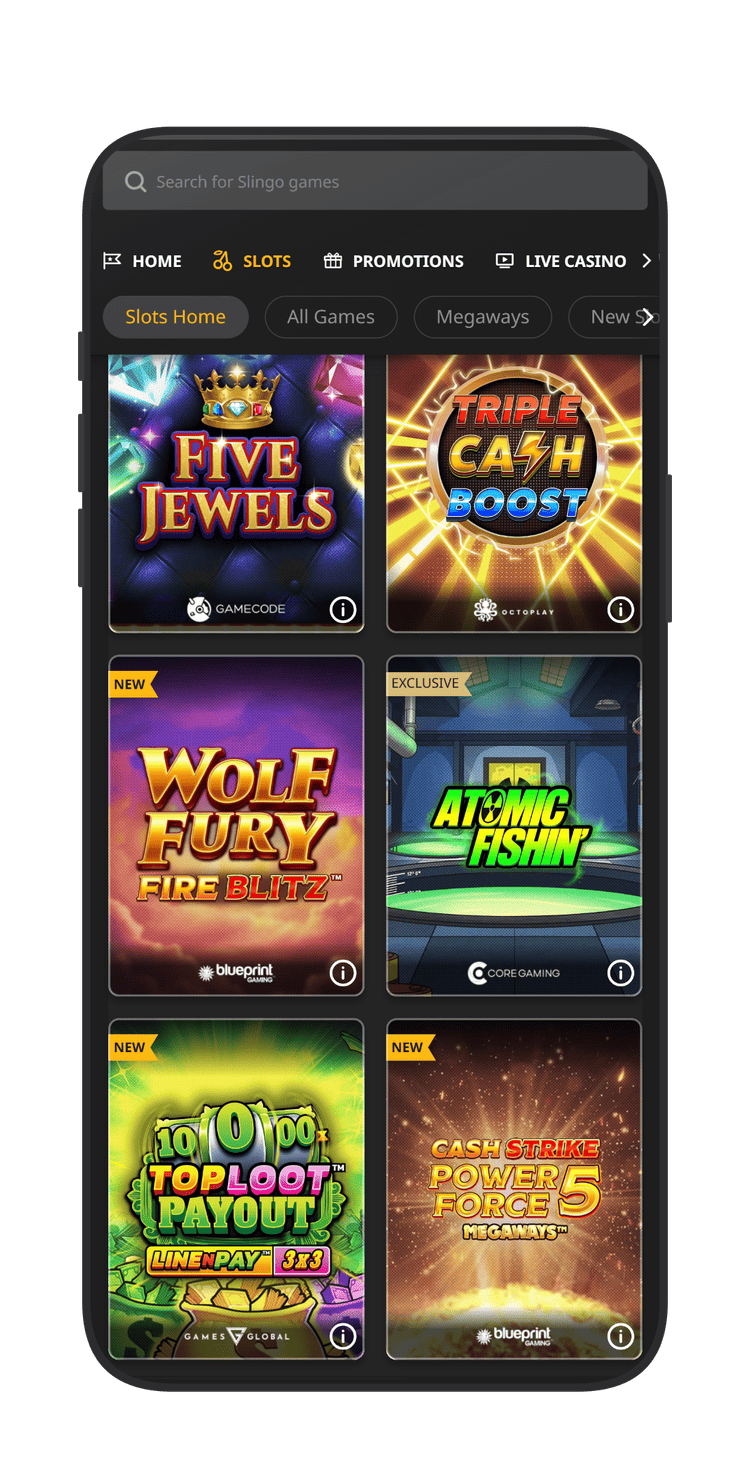 Slots section at Betfair Casino