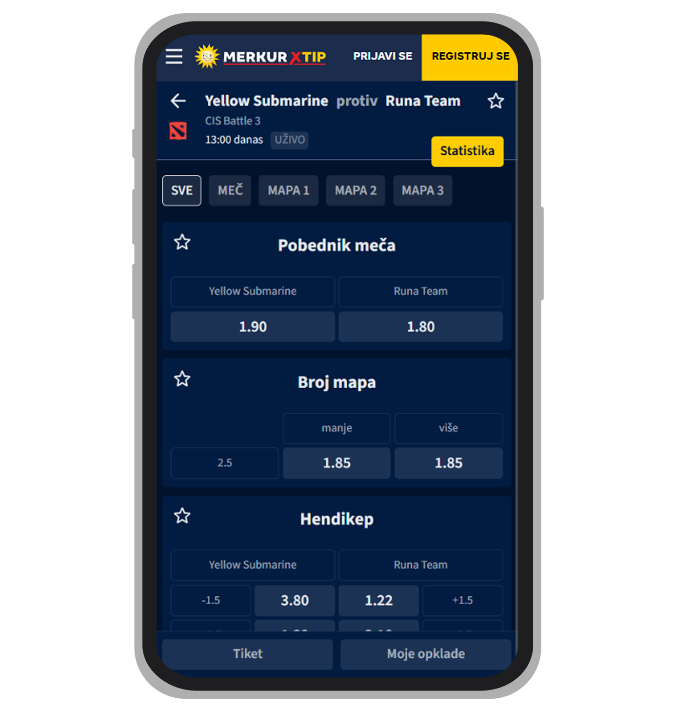 MerkurXtip odabir opklada