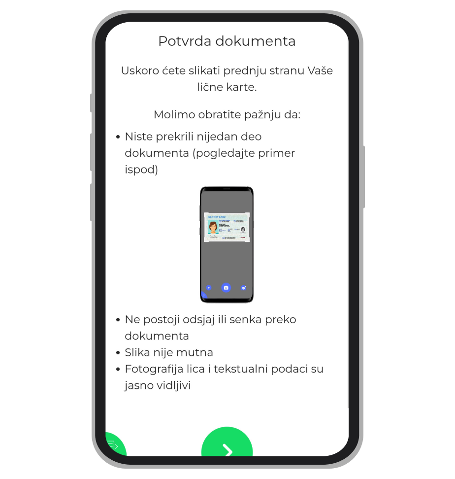 Slanje dokumenata za verifikaciju