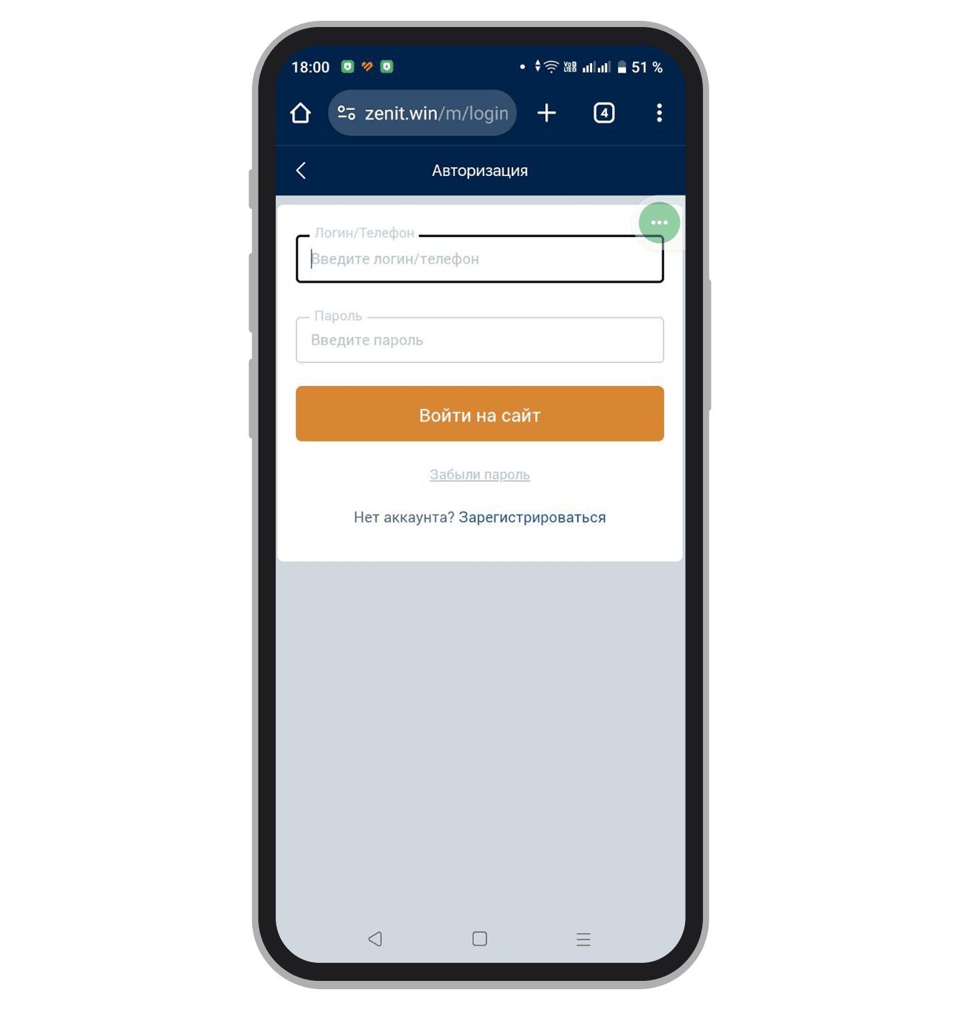 Предлагаемые варианты авторизации