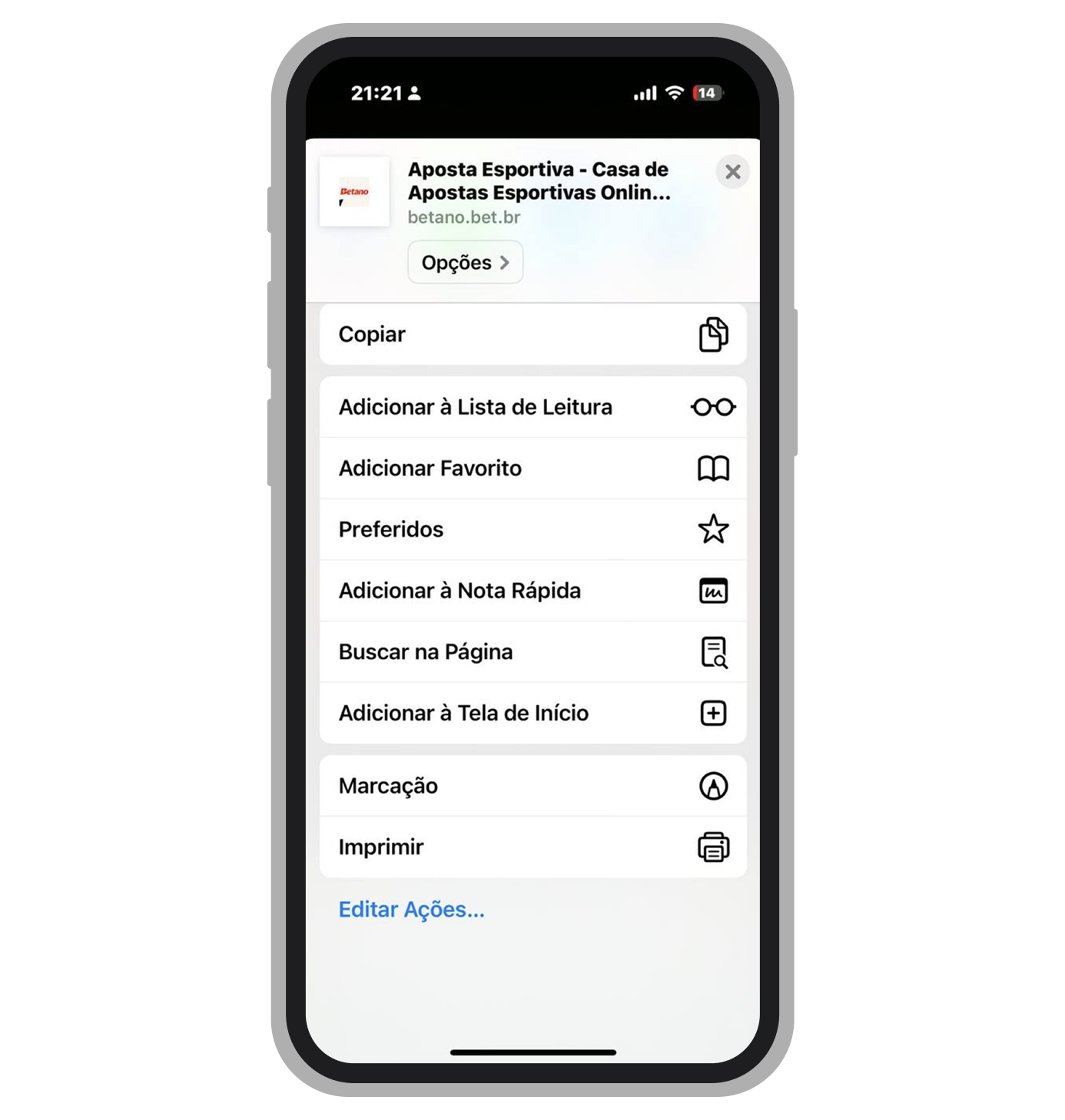Pode criar atalho na tela inicial do iPhone  