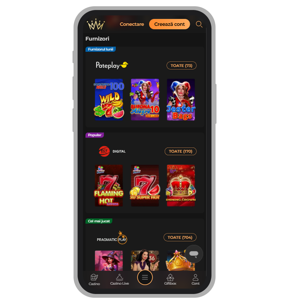 Furnizori de software la Princess Casino