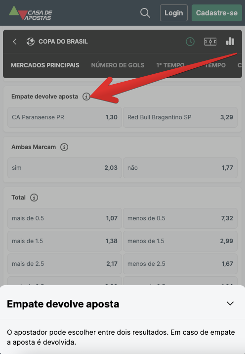 Explicação da aposta