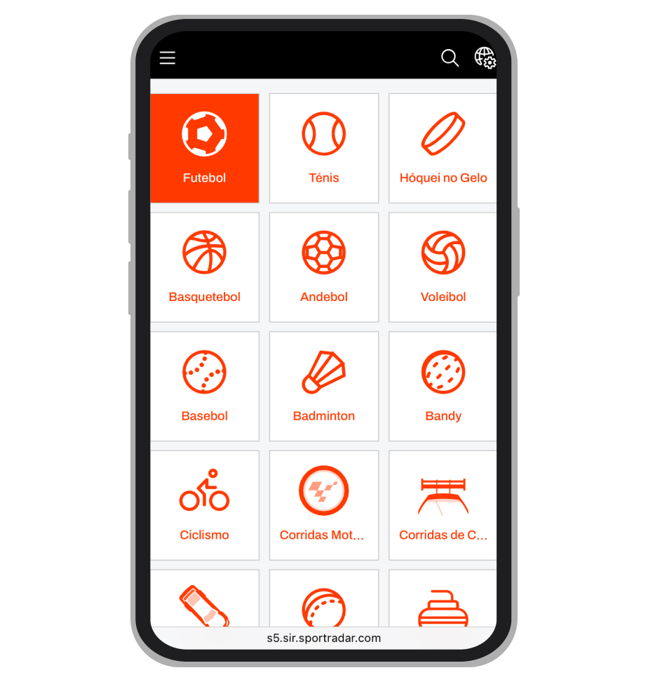 Página de estatísticas no aplicativo Betwarrior
