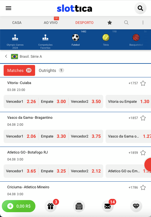 Catalogo de jogos do Brasileirão Série A