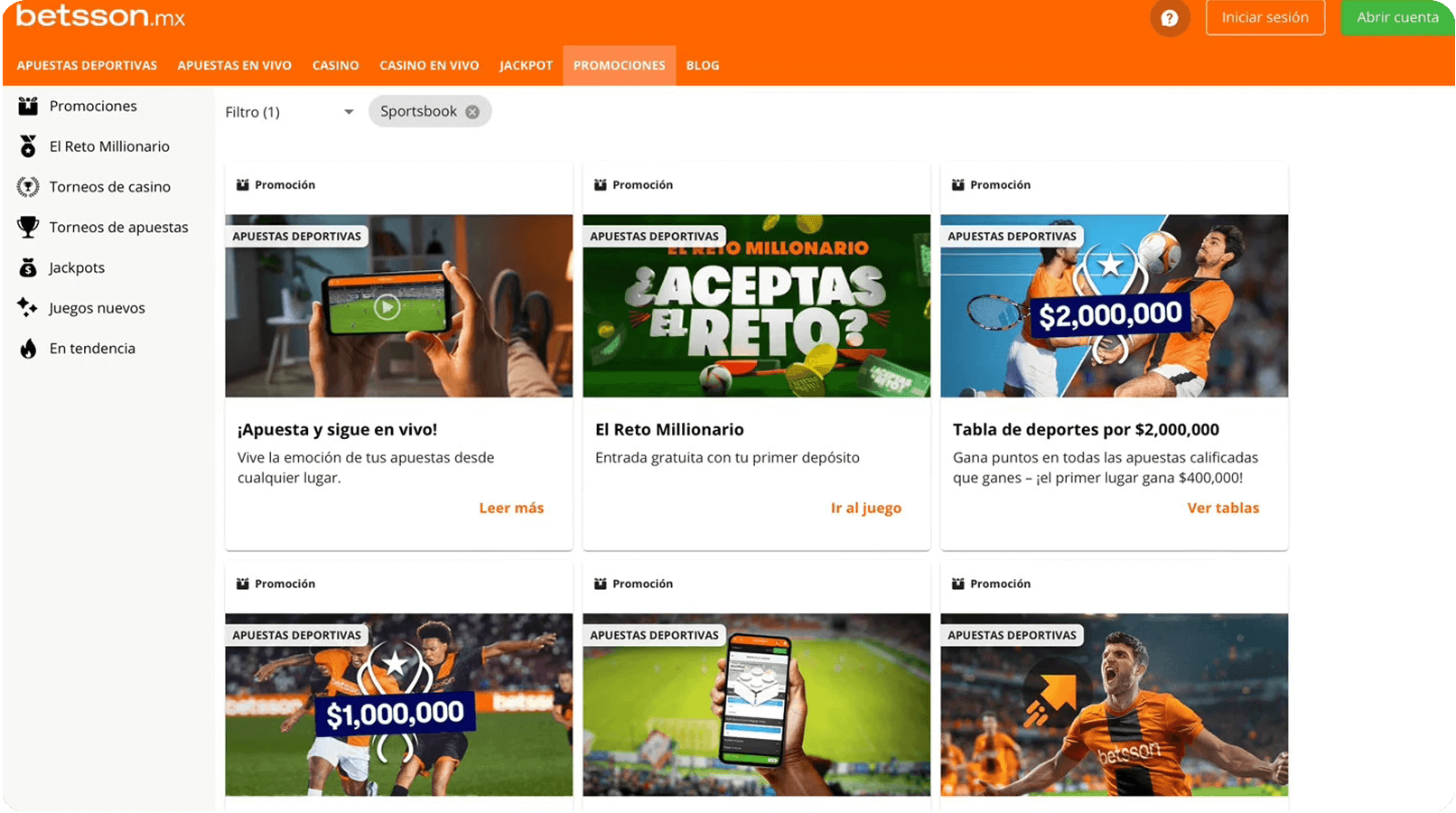 Bonos. Betsson