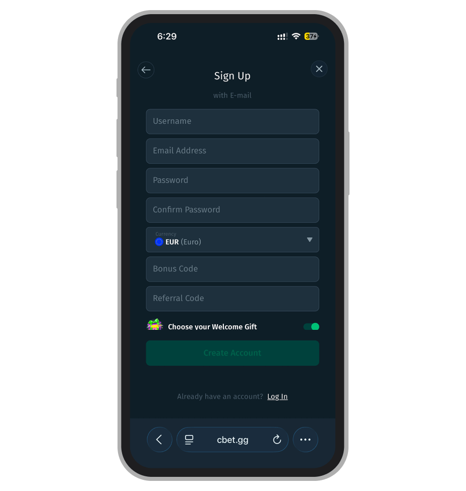 Регистрационная анкета
