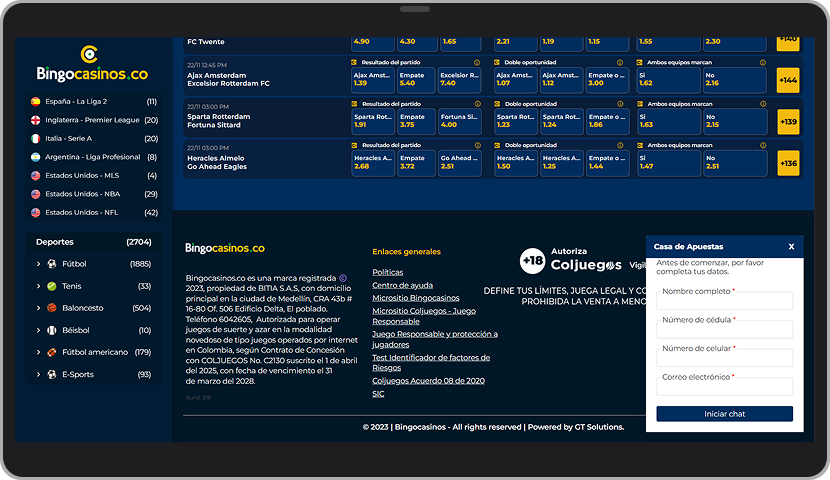 Iniciar chat en vivo
