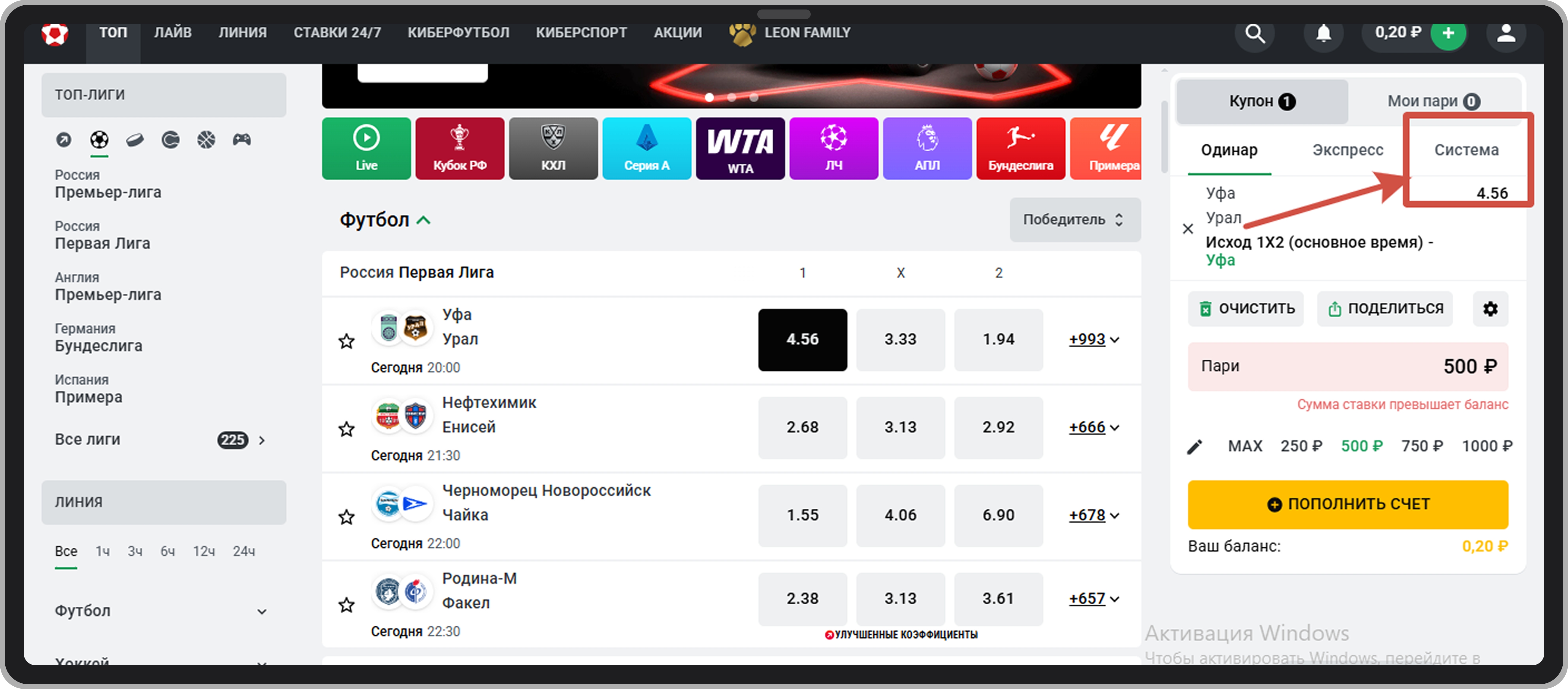 Ячейка Система в корзине