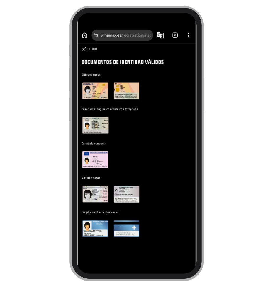 winamax documentos