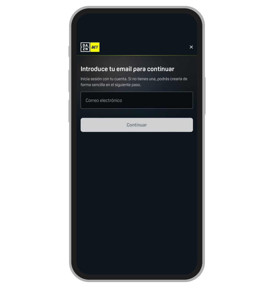 Registro en DAZN Bet
