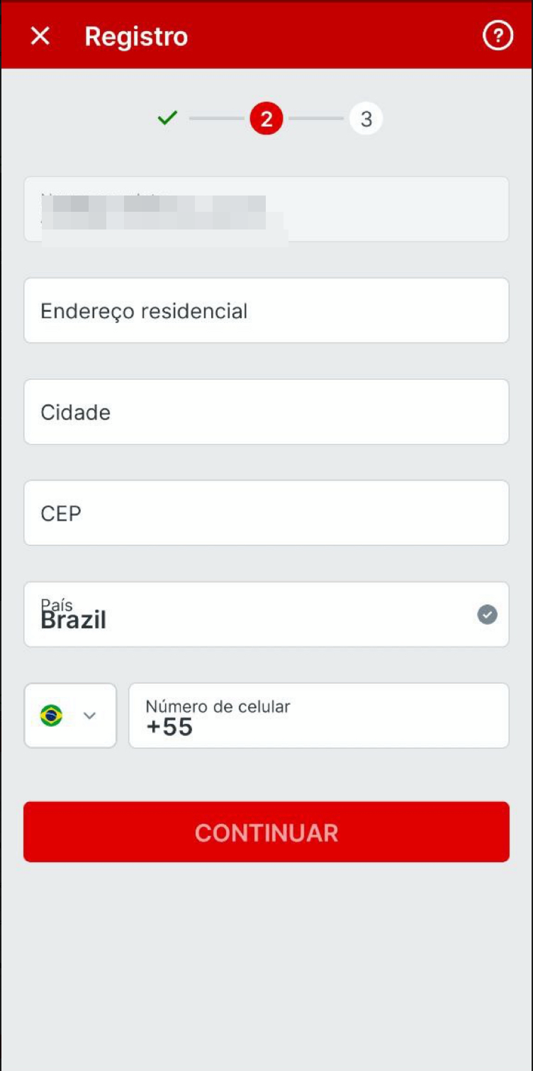 Preencha o endereço e dados de contato