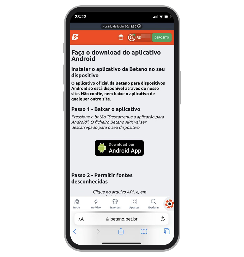 App da Betano é disponível para Android