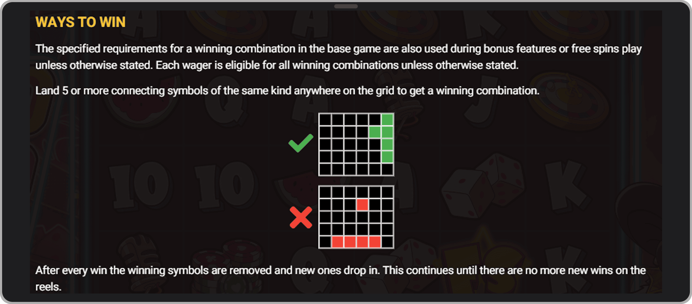 Rules screenshot