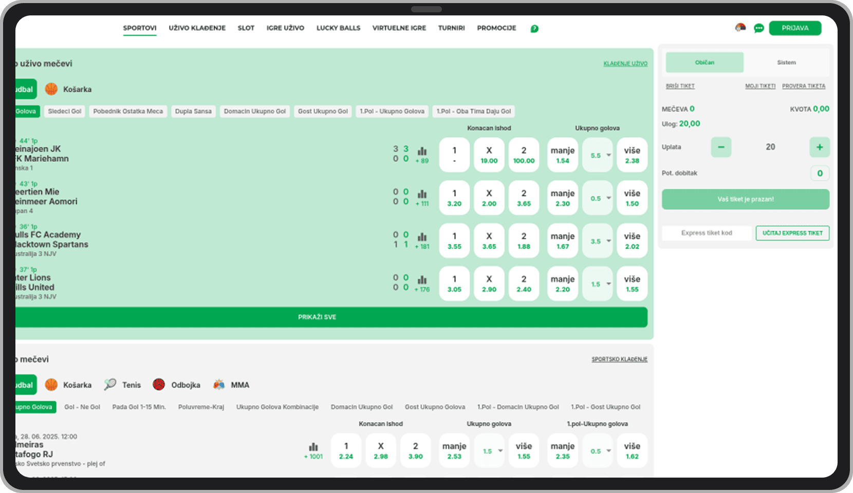 PinnBet web portal