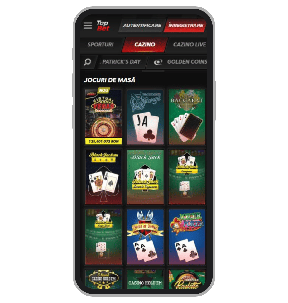 Catalogul de jocuri TopBet Casino