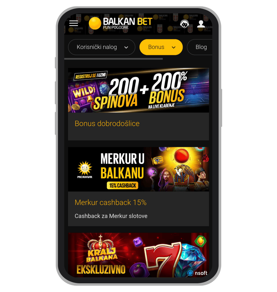 Stranica sa promocijama na BalkanBet