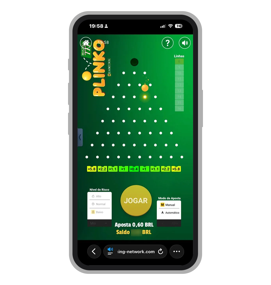 Plinko Brazino777 - versão exclusiva do jogo
