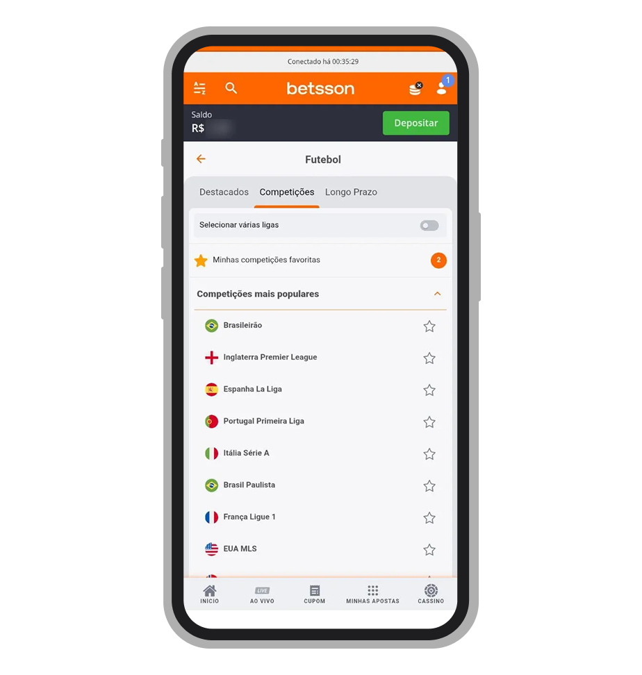 Competições favoritas