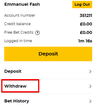 Click “Withdraw”