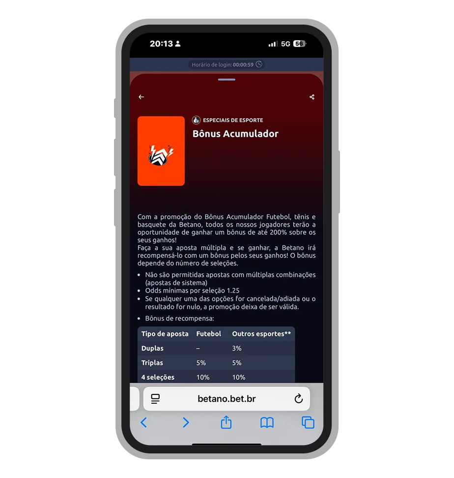 Bônus Acumulador da Betano