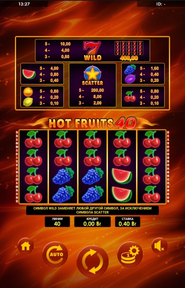 Игра Hot Fruits 40