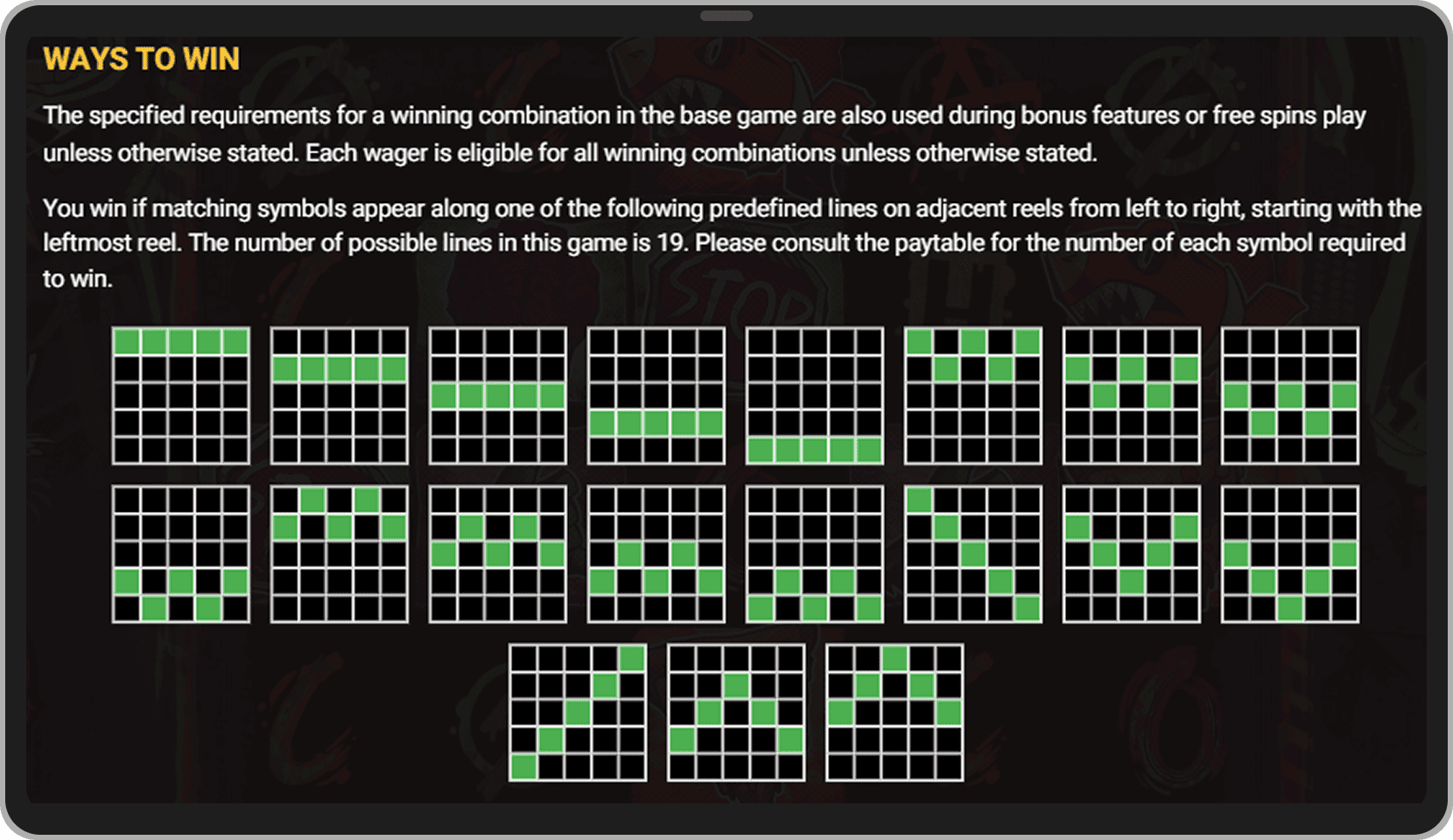 Rules screenshot