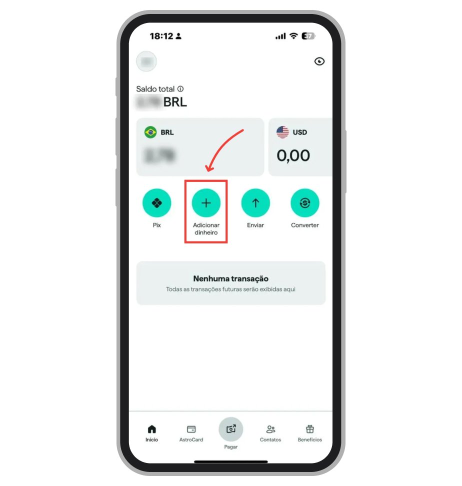 Toque em “Adicionar dinheiro”