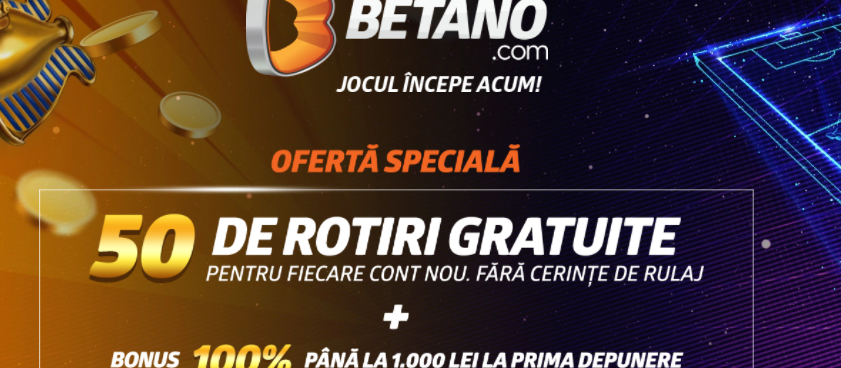 50 de rotiri gratuite la Betano 25.10-04.11.2021