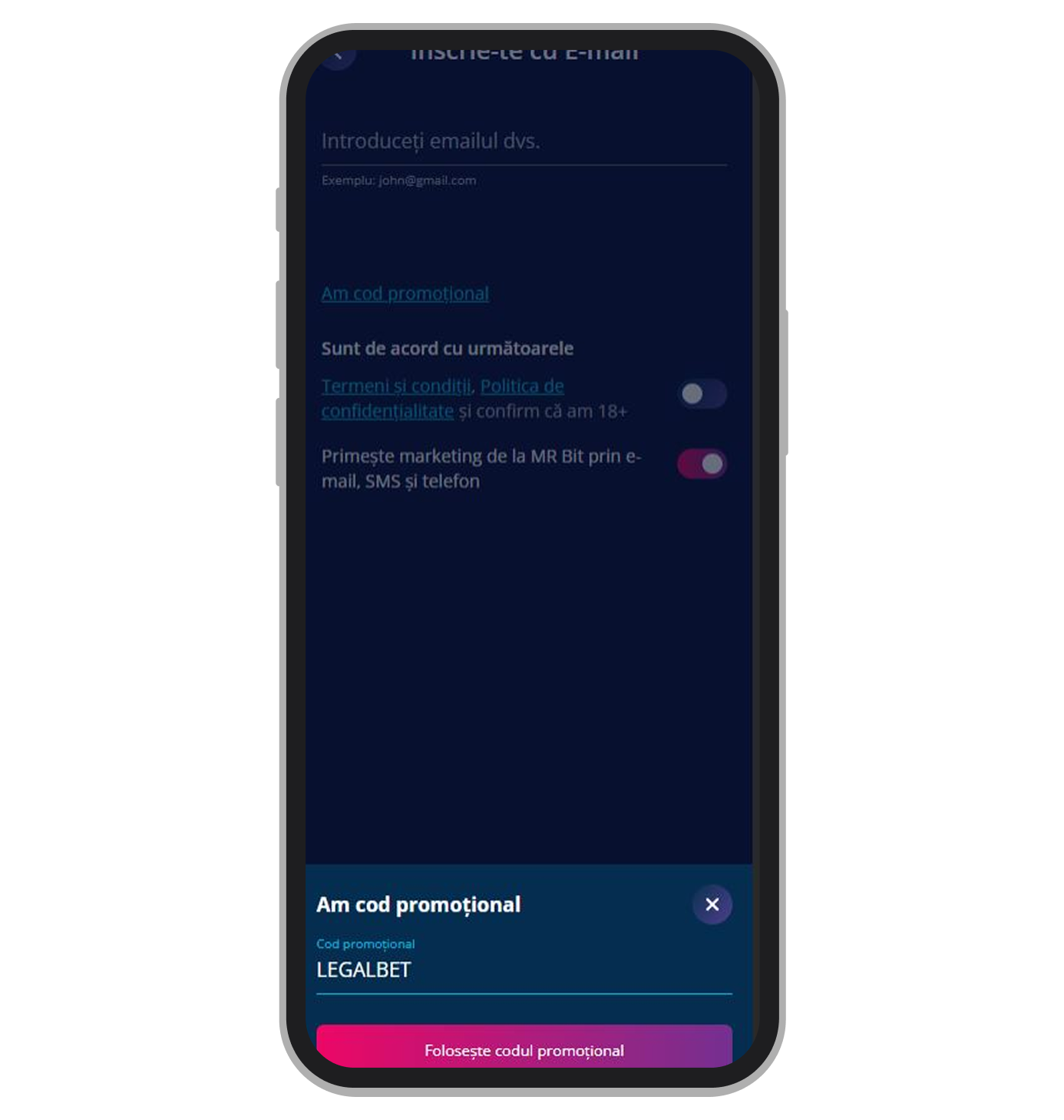 Mr Bit`s Legalbet promotional code