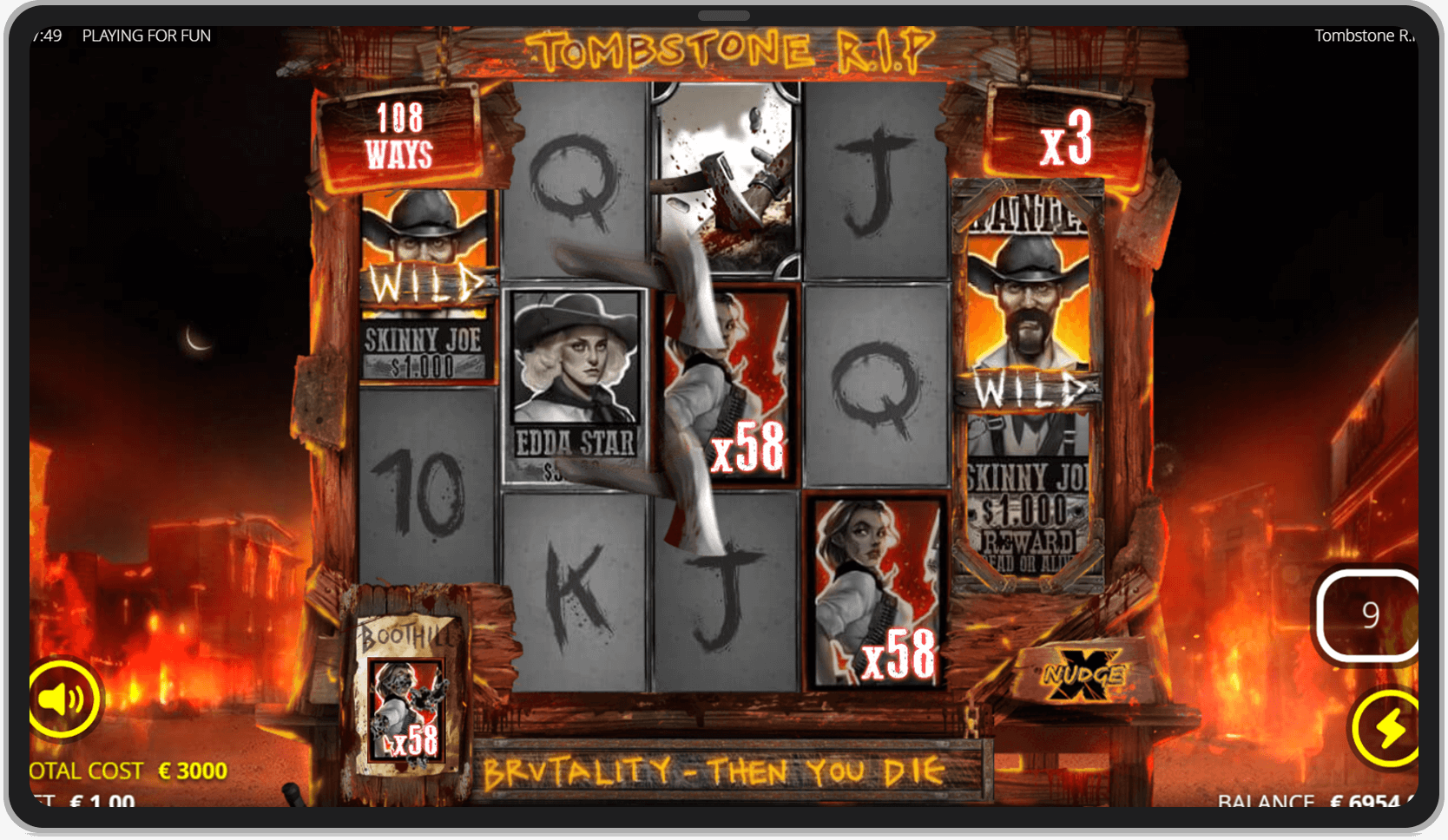 Bonus game Hang 'em High Freespins