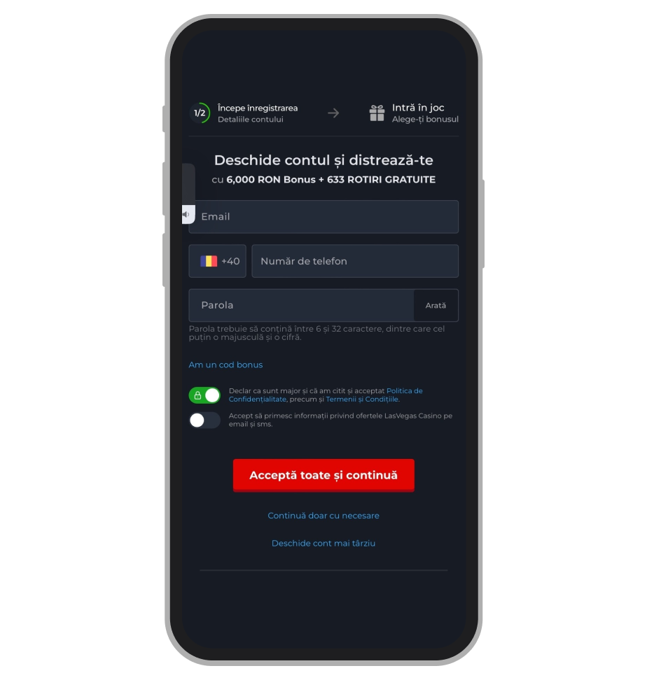 Înregistrare Las Vegas