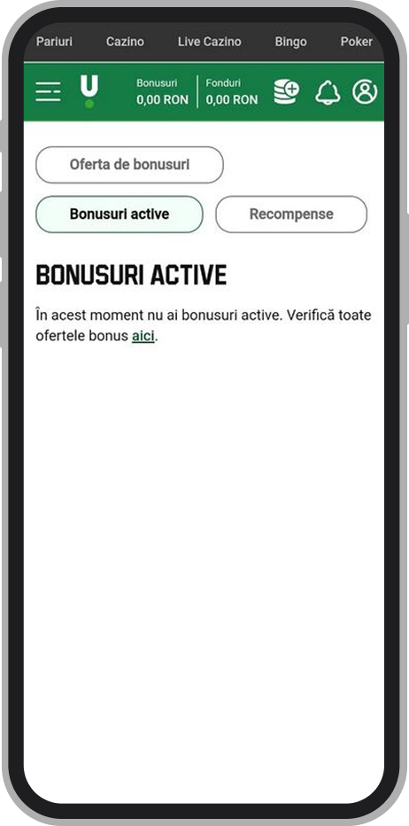 Bonusuri active Unibet Casino