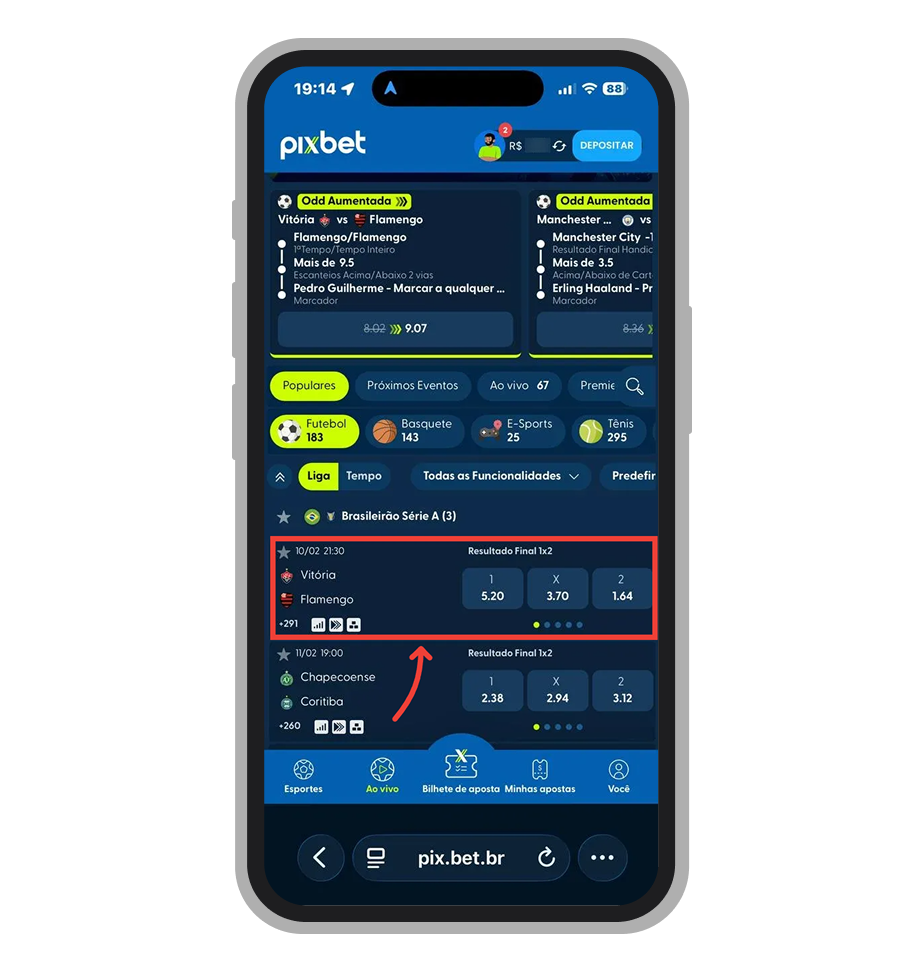 Selecione um dos eventos disponíveis