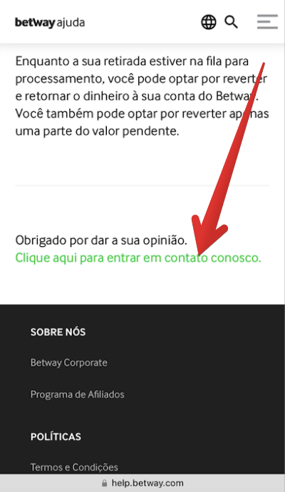 Link de acesso ao live chat