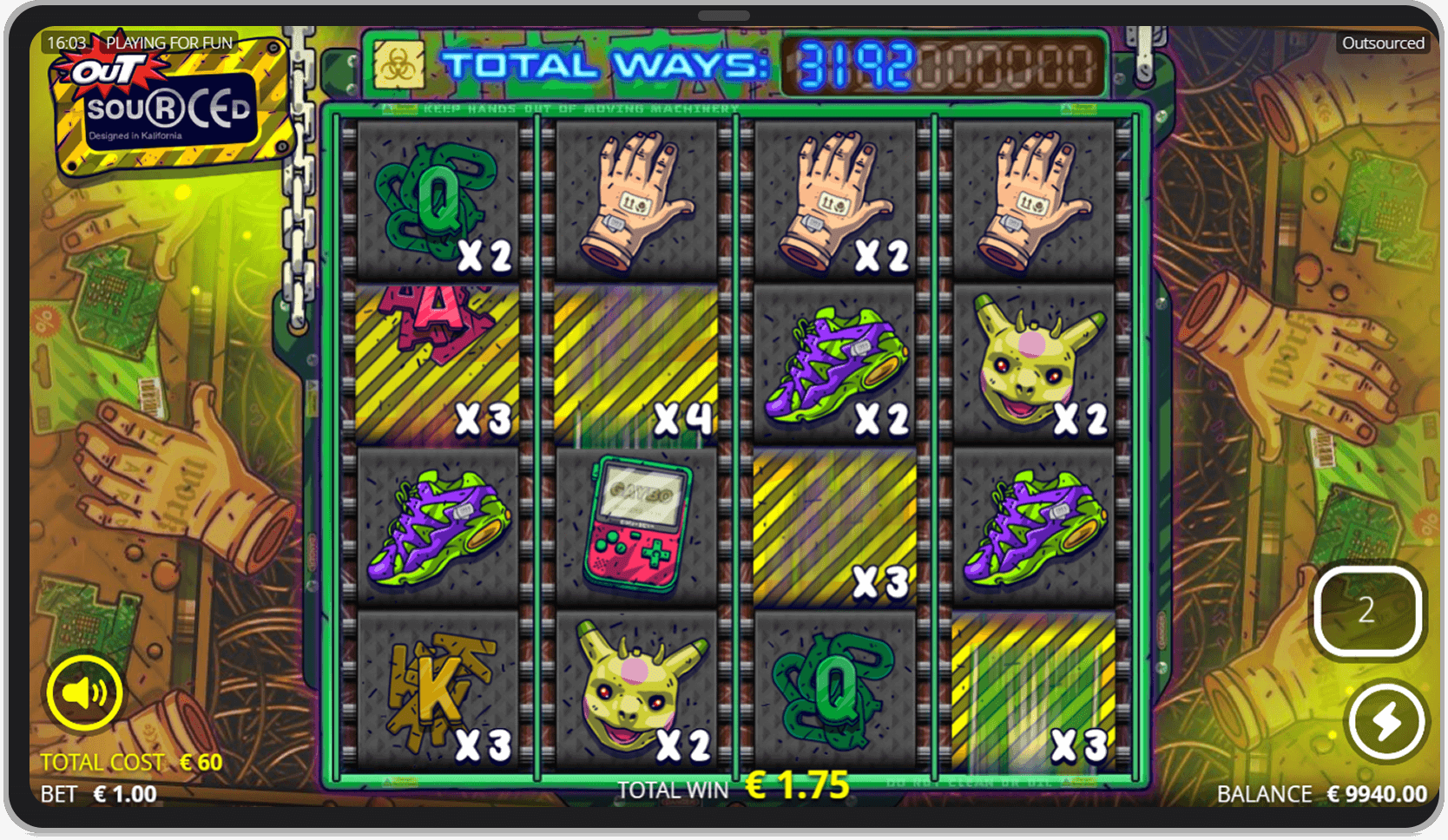 Sweatshop Bonus Game