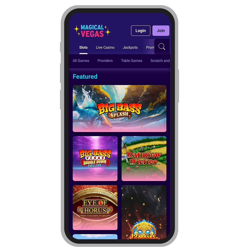Featured games page